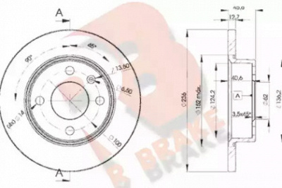 R BRAKE 78rbd24322 -  Тормозной диск